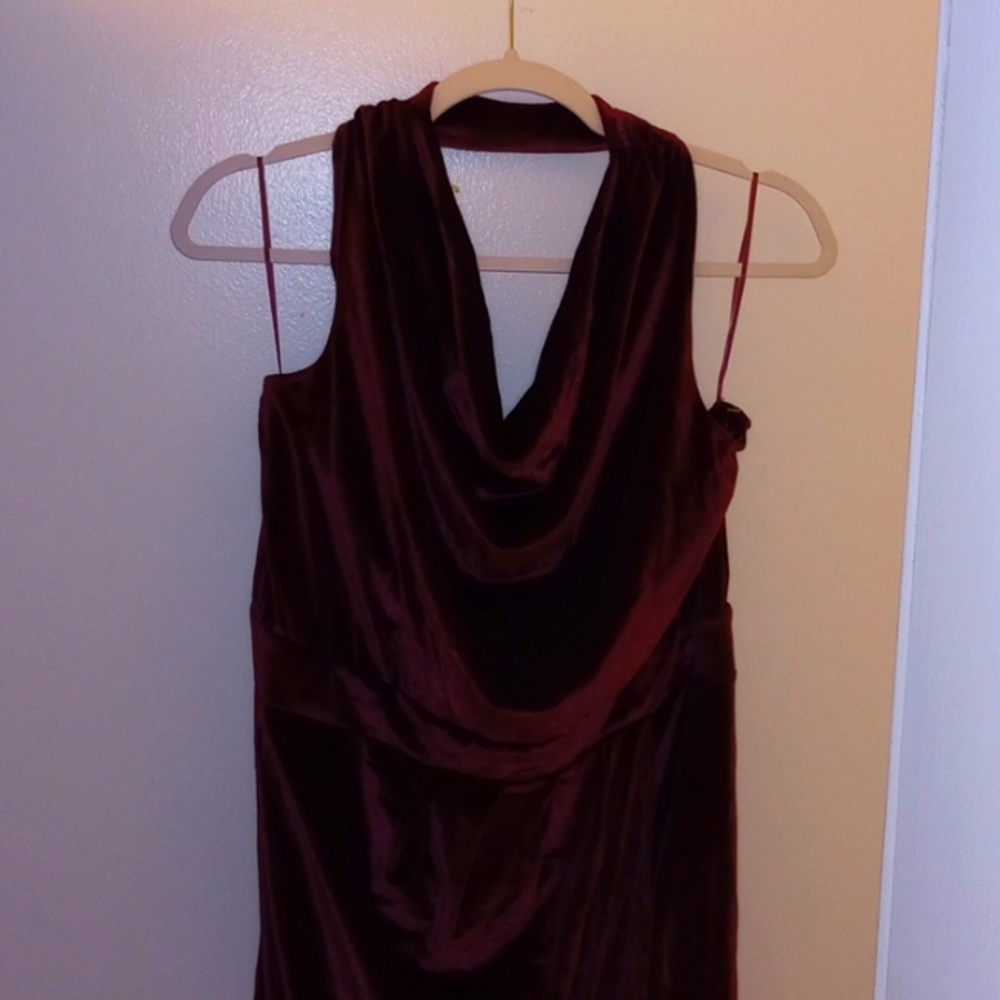 Knee length halter back dress